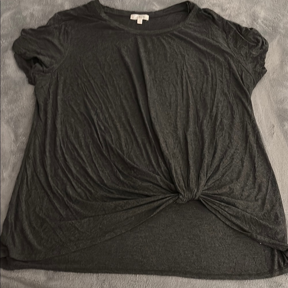 Nine Britton Charcoal Knotted Tee